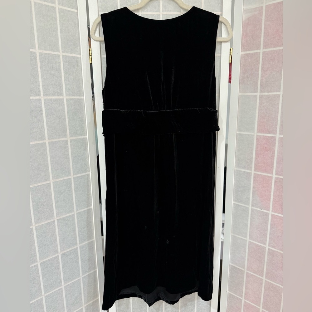 Boden Women’s Black Velvet Midi Dress Size 10 - Picture 6 of 7